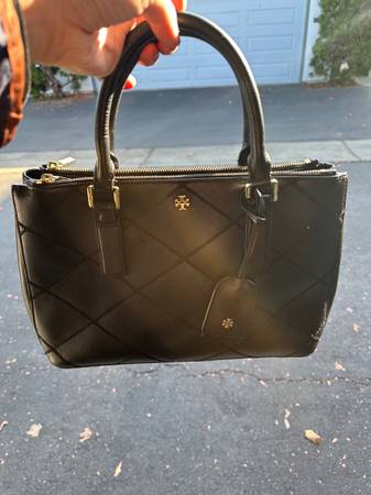 Tory Burch Black Quilted Leather Satchel — Excellent Used Condition 1