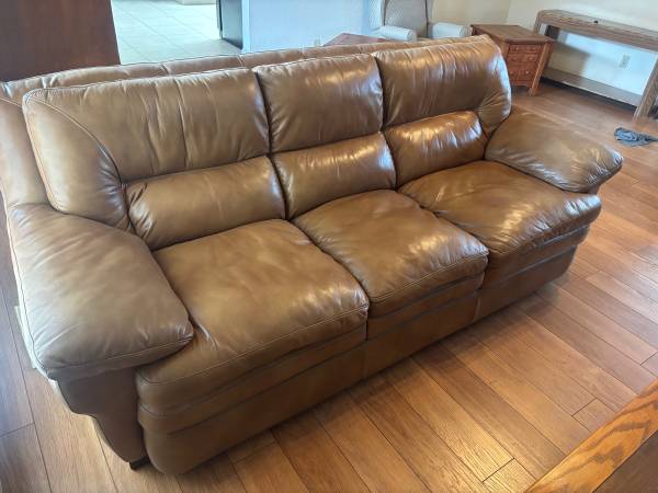 Leather couch 1