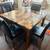 Marble Top Dining Table and Leather Chairs 5 thumbnail