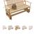 Bent Oak Glider Rocking Bench Chair Porch Sun Room Like New 19 thumbnail