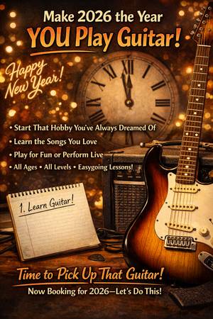 🎸 New Year, New Skill… Guitar Lessons Available 🎸 1