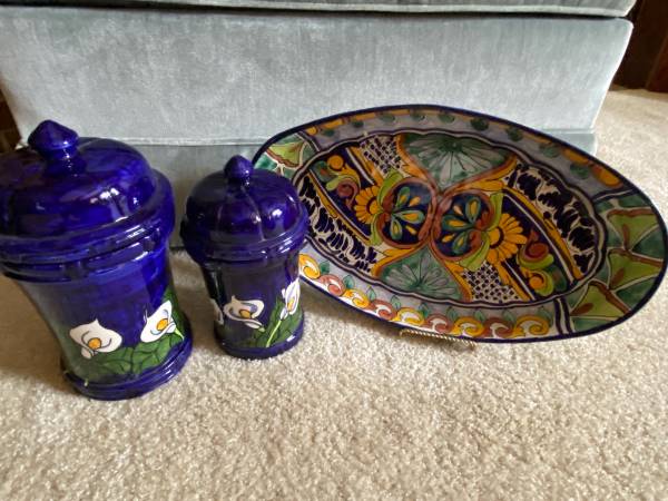 3 Piece Mexican Talavera Ceramic Set 1
