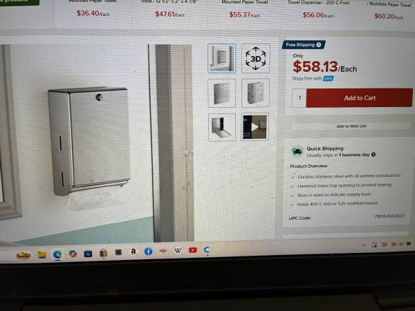 MULTI FOLD CHROME TOWEL CABINET NEW IN BOX 1