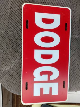 DODGE License Plate 1