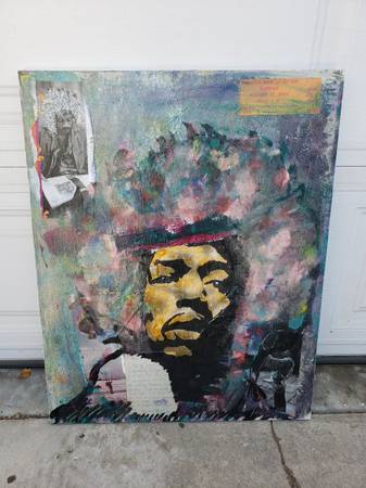 Original Donovan Frankenreiter Custom Jimi Hendrix Painting 1