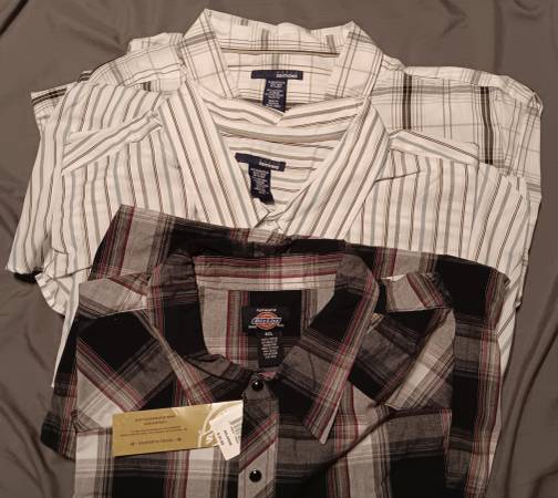 Three casual dress shirts (4XL) short sleeve 1