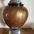 Large Tall Table Lamp Gold Beige Vintage Antique 4 thumbnail