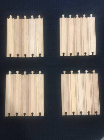 20 BRIO Wooden Railway Straight Train Tracks 1