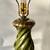 Vintage 70’s Rare Chalkware Table Lamp Green & Gold 3 thumbnail