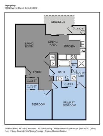 $1,600 / 2hab - 990ft2 - Llame para ofertas de mudanza, cerca de tiendas, dos habitaciones dos baños (Bend)63839293674499123