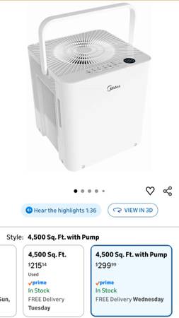 Midea Cube Smart Dehumidifier 4,500 w/pump 1