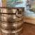 Possibly Antique Brass Toned Decorative Bucket with Side Handles. 2 thumbnail