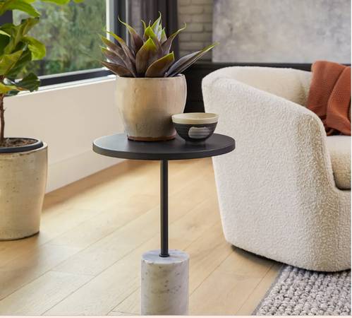 Article "Narro" Marble Side Table - Black 1