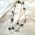 JLO Jennifer Lopez long 42" Necklace with black and rhinestone beads 15 thumbnail