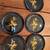 antique Japanese lacquer plate set (5 pc)  Maki-e flowers 1 thumbnail