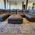 7 piece modular sectional couch - gray leather 2 thumbnail