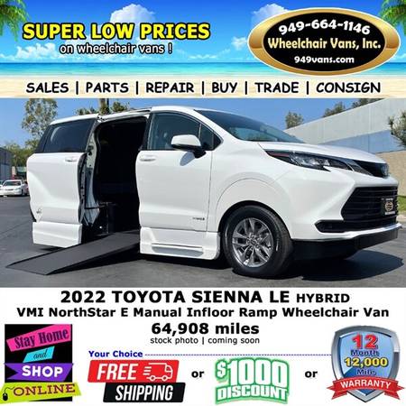 2022 Toyota Sienna Wheelchair Van    1