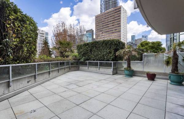Move to the West End  - Robson unit with private 500 sq ft patio 1
