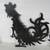 Fighting Roosters Cast Aluminum Farmhouse Cottage Wall Decor Plaques 4 thumbnail