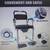 Rolling Shower Chair Suspended Base so Easily Rolls over Toilet or Bed 4 thumbnail