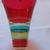 Festive Stripes Set of 2 Champagne Flutes Hollow Stem Hand Painted Boh 6 thumbnail