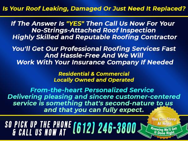 ✅✅NEED A NEW NEW ROOF, ReROOF or Replacement? LEAVE THE LADDER TO US 1