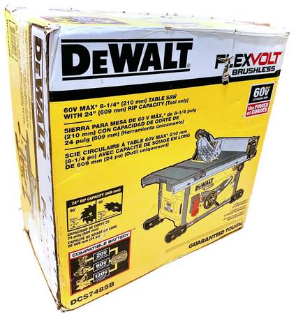 DEWALT FLEXVOLT 60V MAX 8-1/4" Cordless Table Saw TOOL ONLY 1