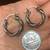 Yellow and White Gold Hoop Earrings   Excellent Condition 5 thumbnail