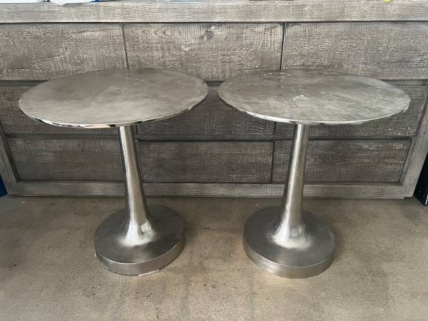 All-Metal Side Tables / Night stands $75/50 Each~$100 Both 1
