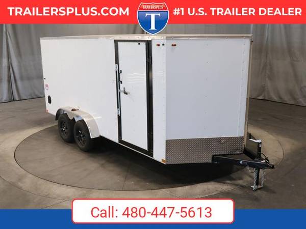2026 Interstate 7 X 16 Patriot VNose Cargo Trailer White 1