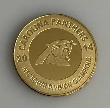 Carolina Panthers 2014 NFC South Division Champions 24kt Gold Coin 1