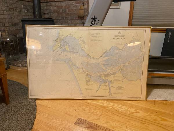 Framed nauitical map 1