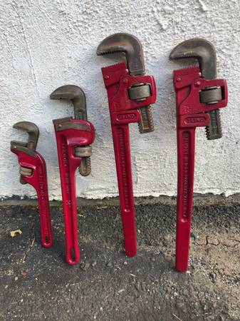 Four Pipe Wrenches Ridgid Tremont USA Made 1