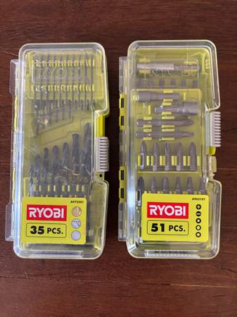 Ryobi drill and driver drill bit sets 1