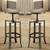 2 Rustic Farmhouse Corkscrew Industrial Design Adjustable  Bar Stools 5 thumbnail
