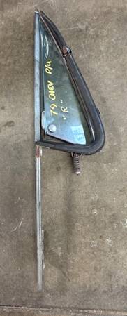 1973-80 Chevy GMC truck right side vent wing window with soft ray glass 1