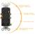 Plug Cover Plate Receptacle Kit 125 Volt 15 Amp Switch Electrical Wire 3 thumbnail