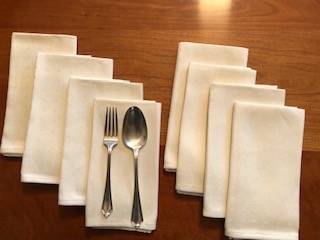 Tablecloth & napkins, cotton/linen, fundraiser for LA fire victims 1