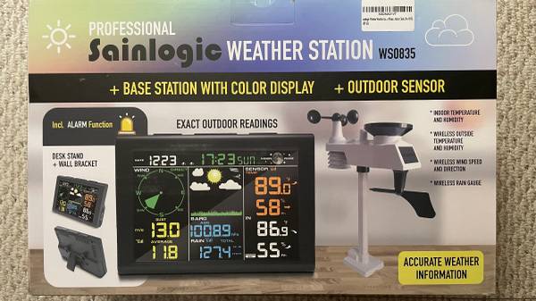 NEW IN UNOPENED BOX - SAINLOGIC WEATHER STATION WS0835 1