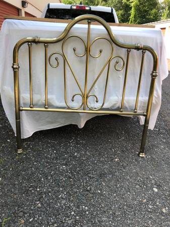 Antique Brass Look Headboard 1