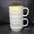 Set of 2 Funny Coffee Mugs Hardly Working & Working Hard White Stackable Cups 1 thumbnail