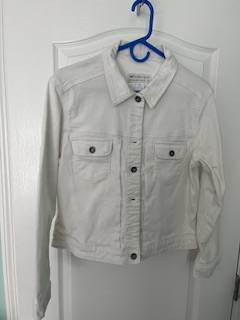 Ladies White Denim Jacket 1