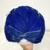 Vintage 1950's Royal Blue Feather Ladies Hat with Netting 7 thumbnail