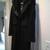 COAT WOOL,NEW, long, black with faux fur hood 1 thumbnail