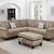 3 Piece Sectional Set & Storage Ottoman-Beige Color 1 thumbnail