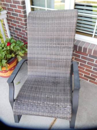 Wrought Iron Patio Rocking Chair 1