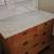 120 year old wood vanity, 4 drawers with mirror and marble top 5 thumbnail