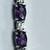 AMETHYST & CRYSTAL STERLING SILVER 7-1/2" TENNIS BRACELET 1 thumbnail