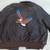 Leather Bomber Fight Jacket With Patches Size 46 2 thumbnail