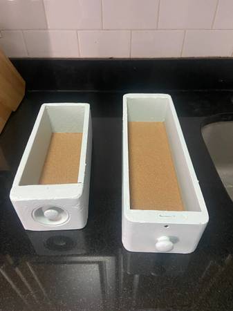 Super cute painted & cork lined sewing machine drawers 1